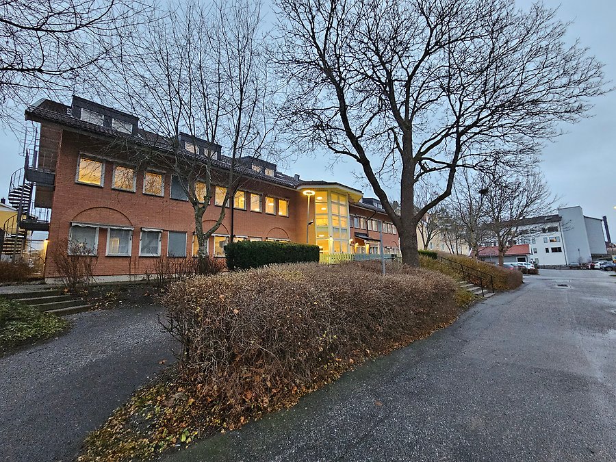 Exteriör bild av tvåvåningshuset Marieborg.